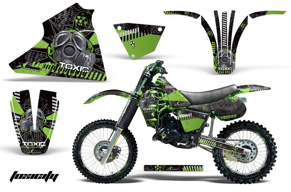 Kawasaki KX125 Dirt Bike Graphic Kit - 1983-1985 Toxicity Green