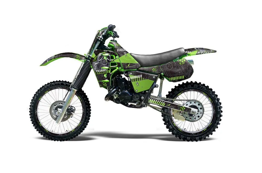 Kawasaki KX125 Dirt Bike Graphic Kit - 1983-1985 Toxicity Green