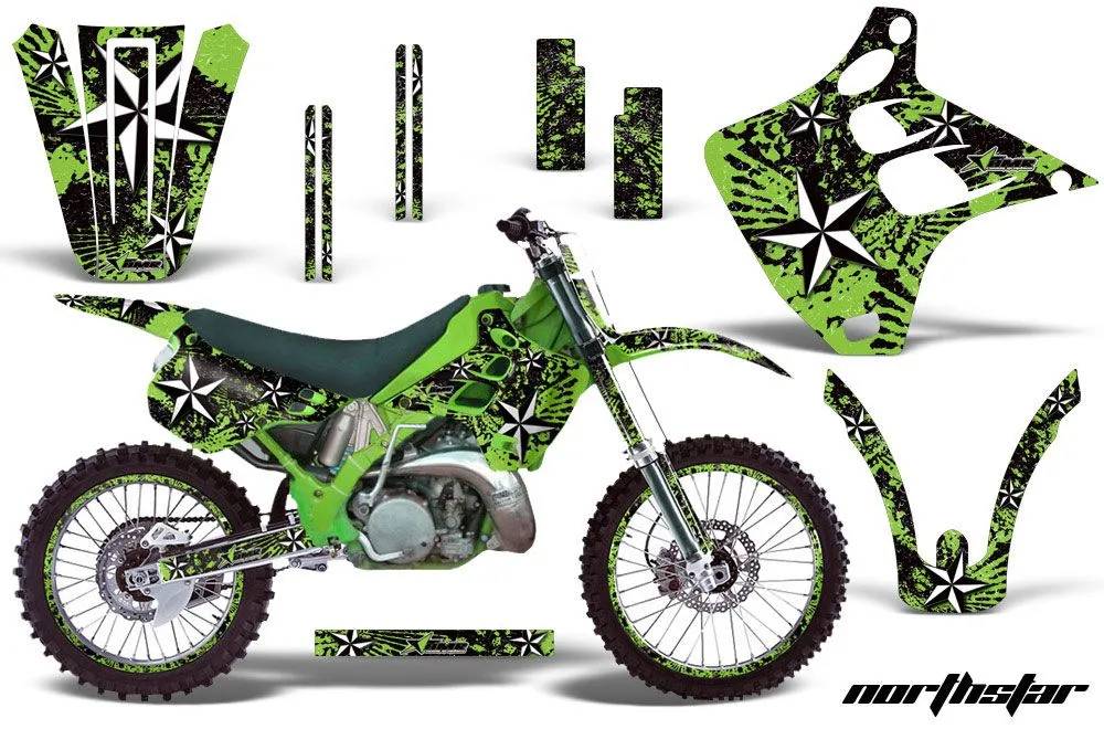 Kawasaki KX125 Dirt Bike Graphic Kit - 1990-1991 NorthStar Green