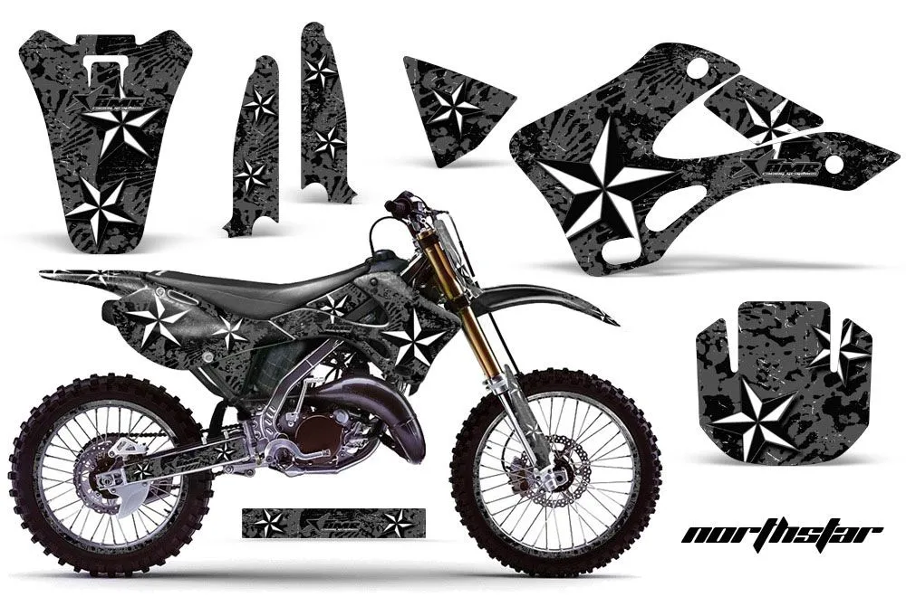Kawasaki KX125 Dirt Bike Graphic Kit - 1999-2002 NorthStar Black