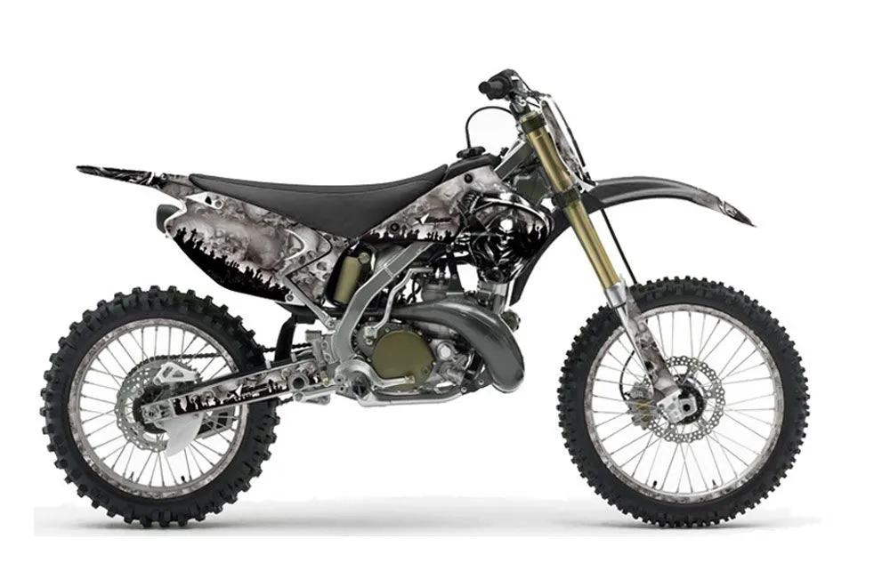 Kawasaki KX125 Dirt Bike Graphic Kit - 2003-2016 Reaper Grey