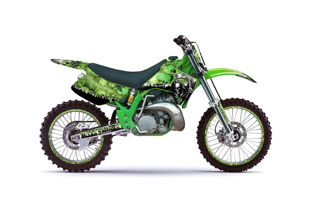 Kawasaki KX250 Dirt Bike Graphic Kit - 1992-1993 Reaper Green
