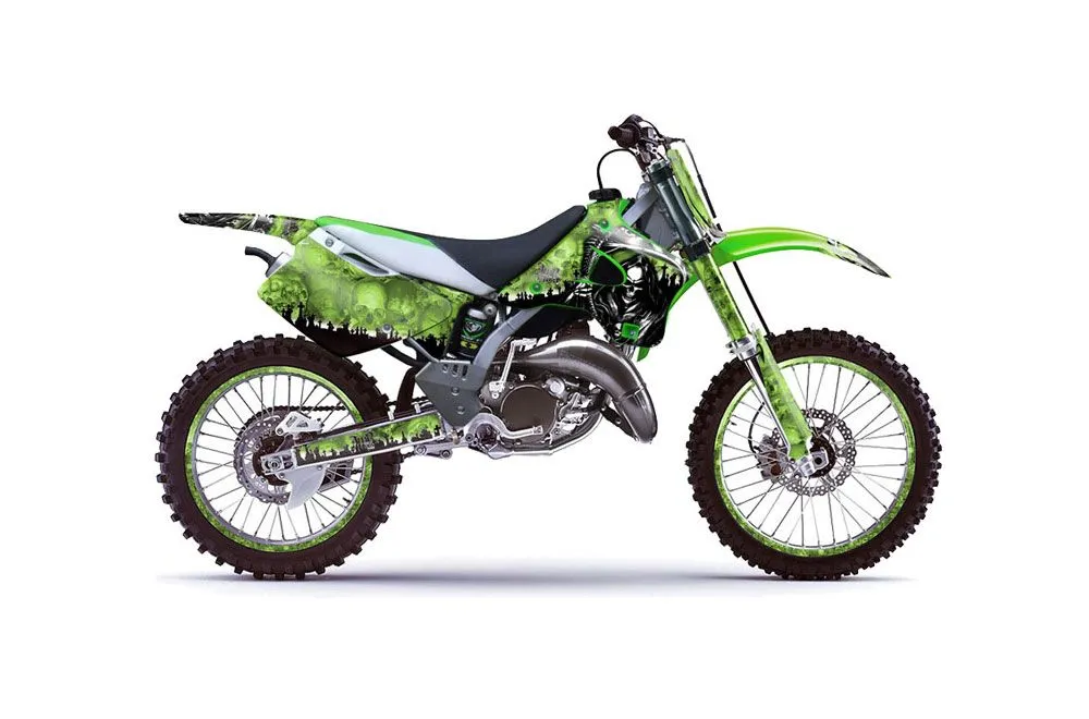 Kawasaki KX250 Dirt Bike Graphic Kit - 1994-1998 Reaper Green