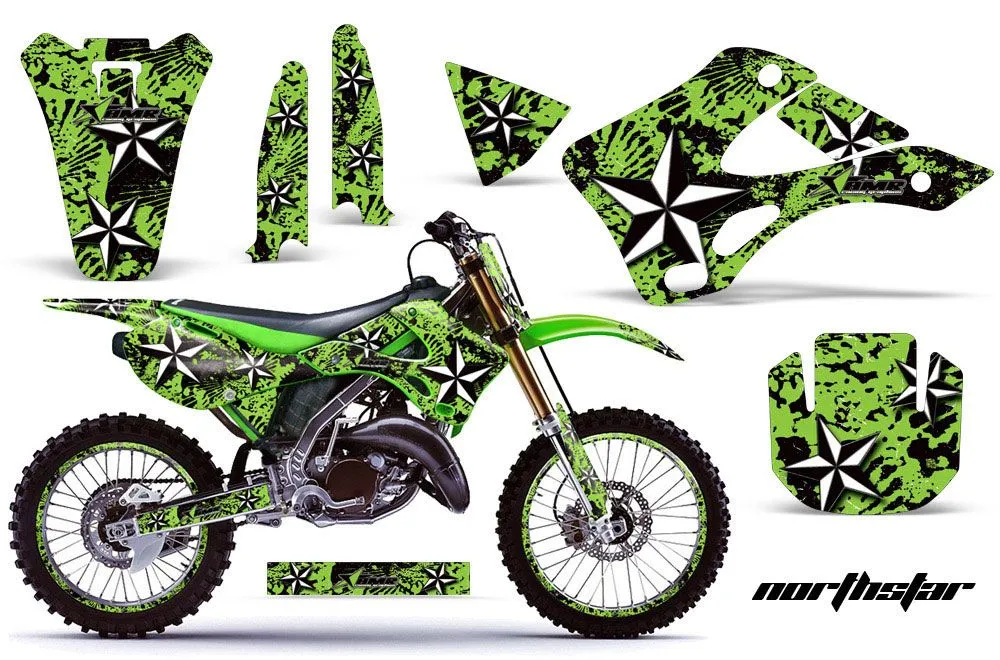 Kawasaki KX250 Dirt Bike Graphic Kit - 1999-2002 NorthStar Green