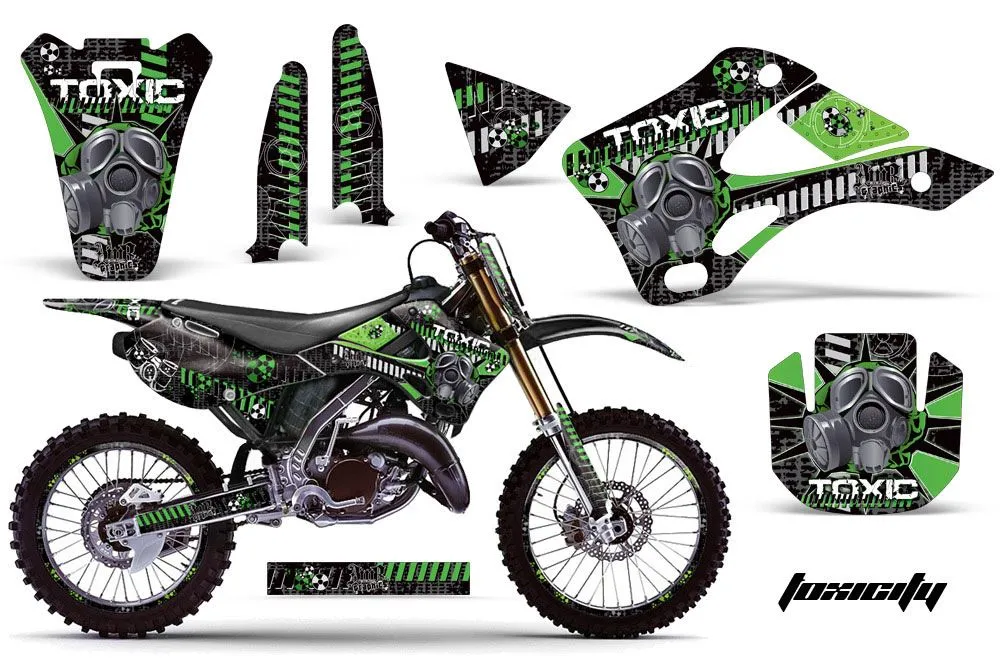 Kawasaki KX250 Dirt Bike Graphic Kit - 1999-2002 Toxicity Green