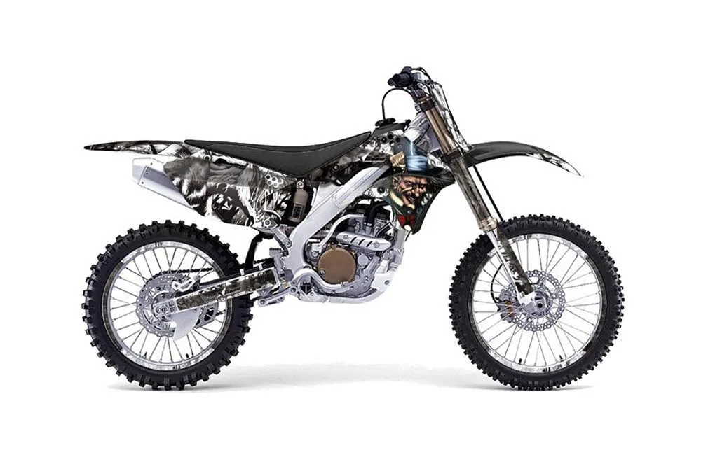 Kawasaki KX250F Dirt Bike Graphic Kit - 2006-2008 Mad Hatter White