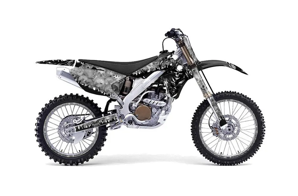 Kawasaki KX250F Dirt Bike Graphic Kit - 2006-2008 Reaper Silver
