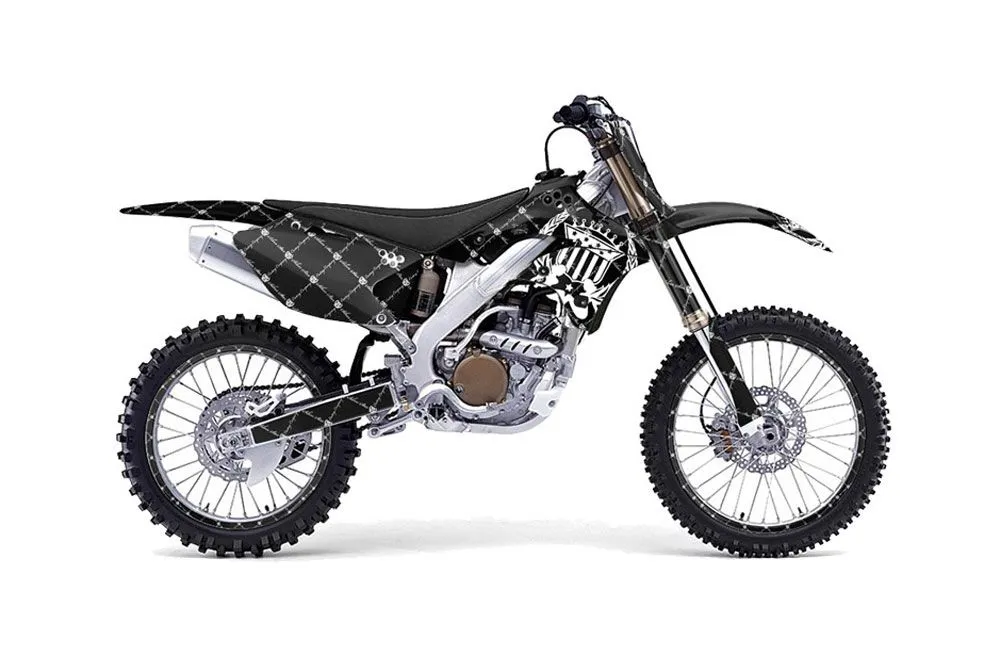 Kawasaki KX250F Dirt Bike Graphic Kit - 2006-2008 Silver Star - Reloaded White