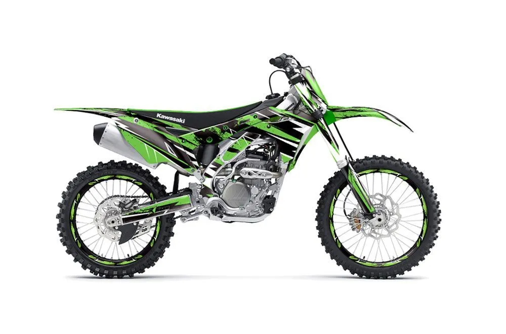 Kawasaki KX250F Dirt Bike Graphic Kit - 2017-2018 Attack Green