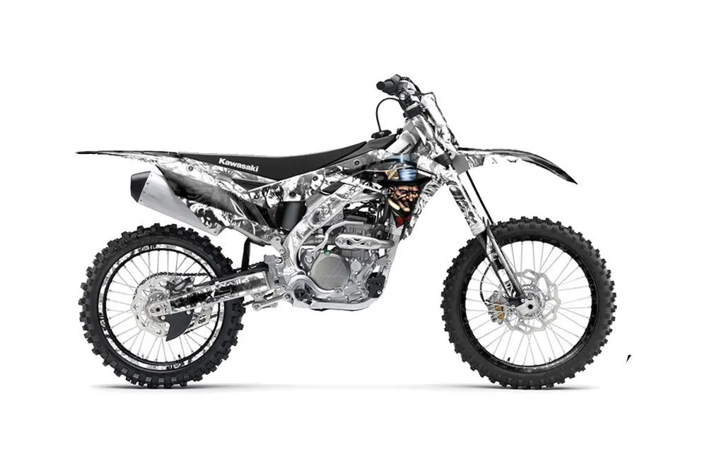 Kawasaki KX250F Dirt Bike Graphic Kit - 2017-2018 Mad Hatter White