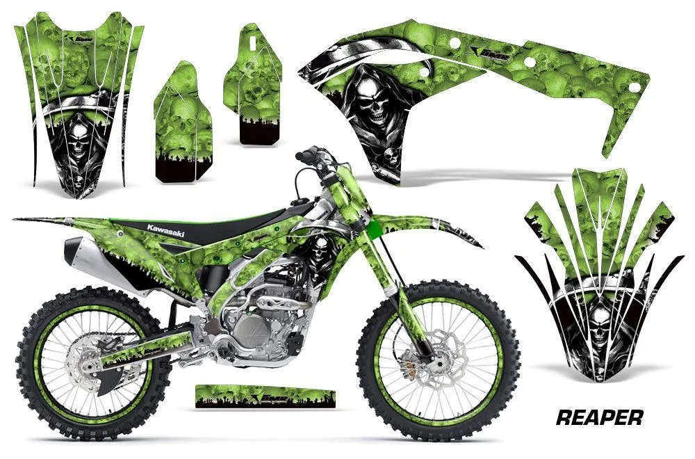 Kawasaki KX250F Dirt Bike Graphic Kit - 2017-2018 Reaper Green