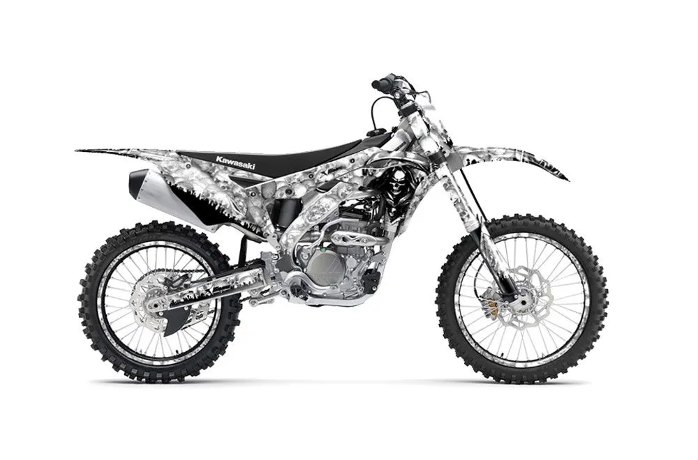 Kawasaki KX250F Dirt Bike Graphic Kit - 2017-2018 Reaper White