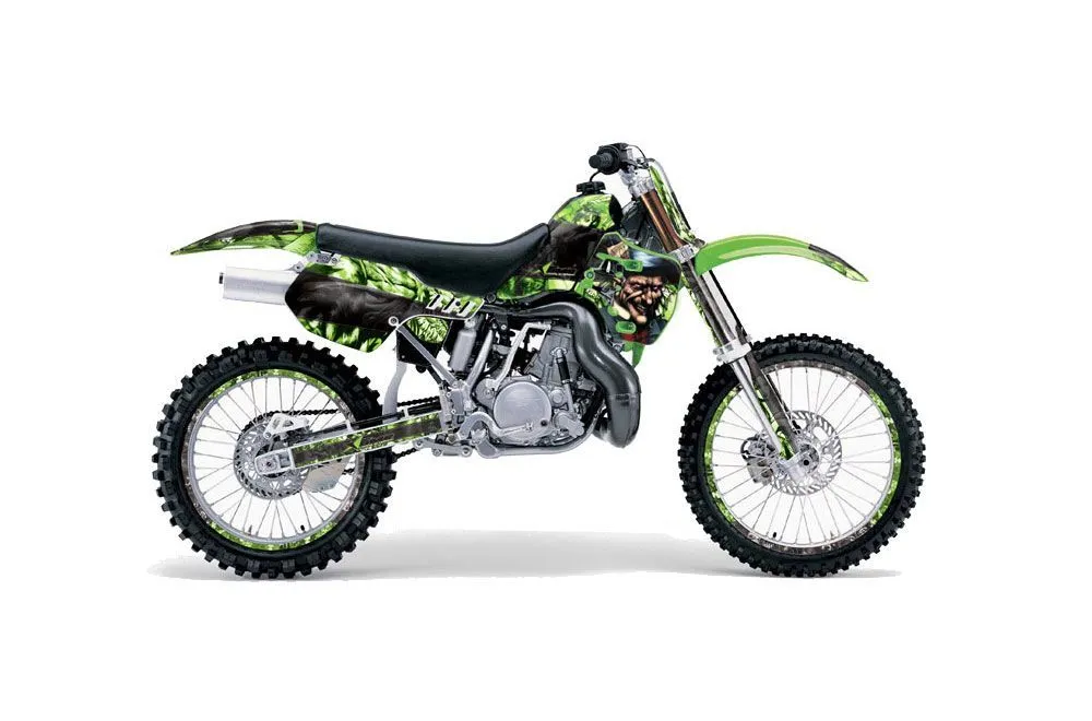 Kawasaki KX500 Dirt Bike Graphic Kit - 1988-2004 Mad Hatter Green