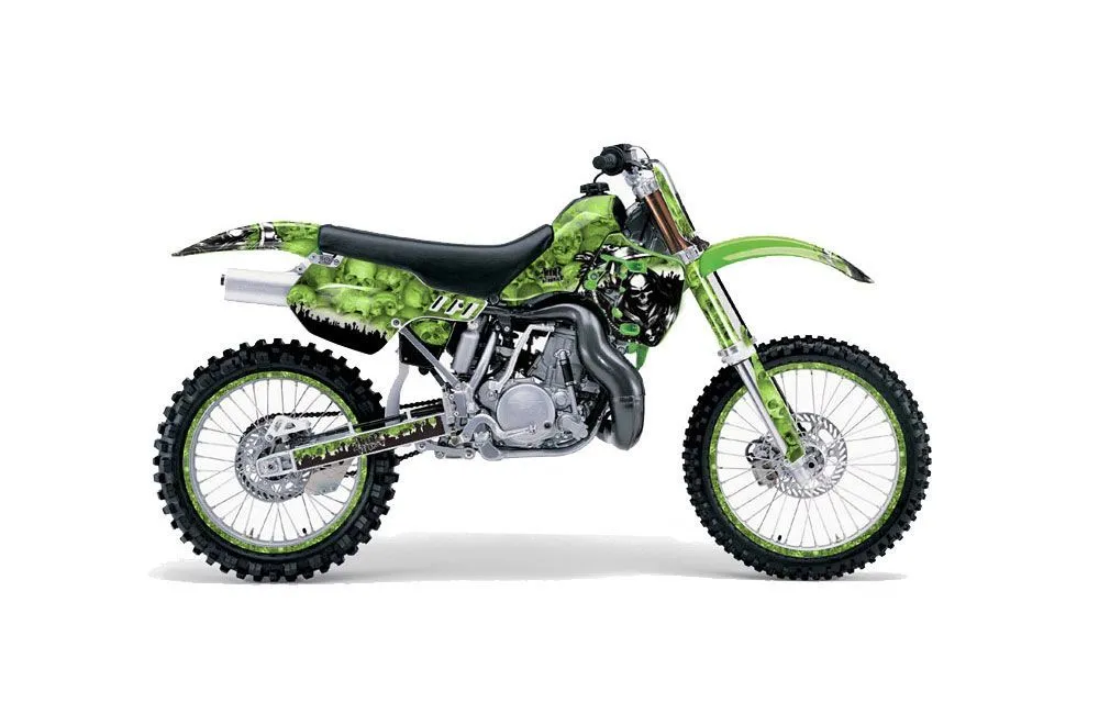 Kawasaki KX500 Dirt Bike Graphic Kit - 1988-2004 Reaper Green