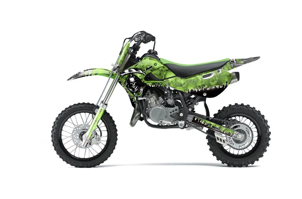 Kawasaki KX65 Dirt Bike Graphic Kit - 2002-2018 Reaper Green