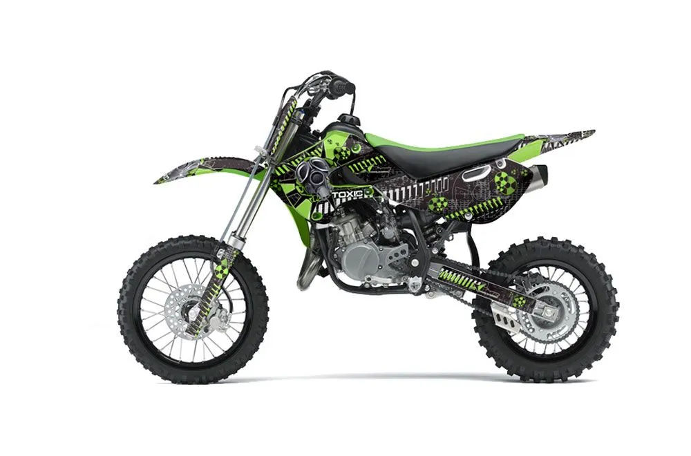 Kawasaki KX65 Dirt Bike Graphic Kit - 2002-2018 Toxicity Green