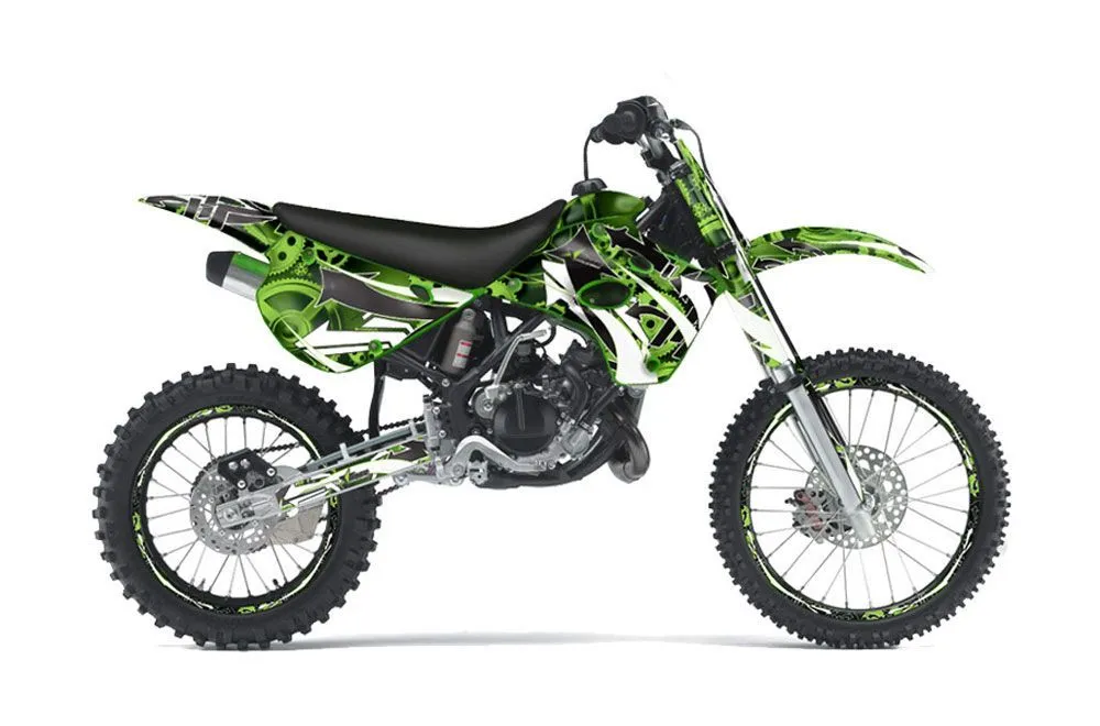 Kawasaki KX80 Dirt Bike Graphic Kit - 1995-1997 Expo Green
