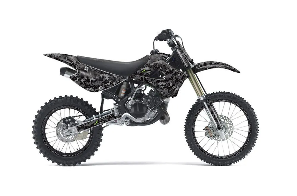 Kawasaki KX85 Dirt Bike Graphic Kit - 2001-2013 Digicamo Black