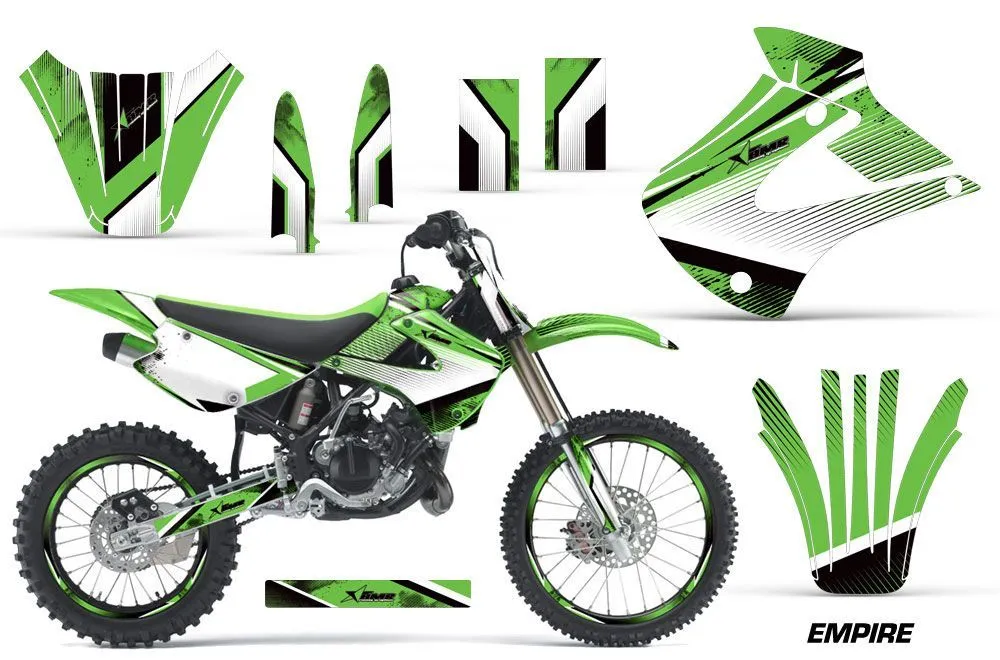 Kawasaki KX85 Dirt Bike Graphic Kit - 2001-2013 Empire Green