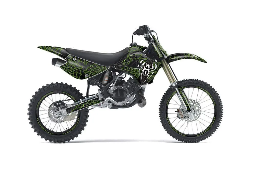 Kawasaki KX85 Dirt Bike Graphic Kit - 2001-2013 Widow Maker Green