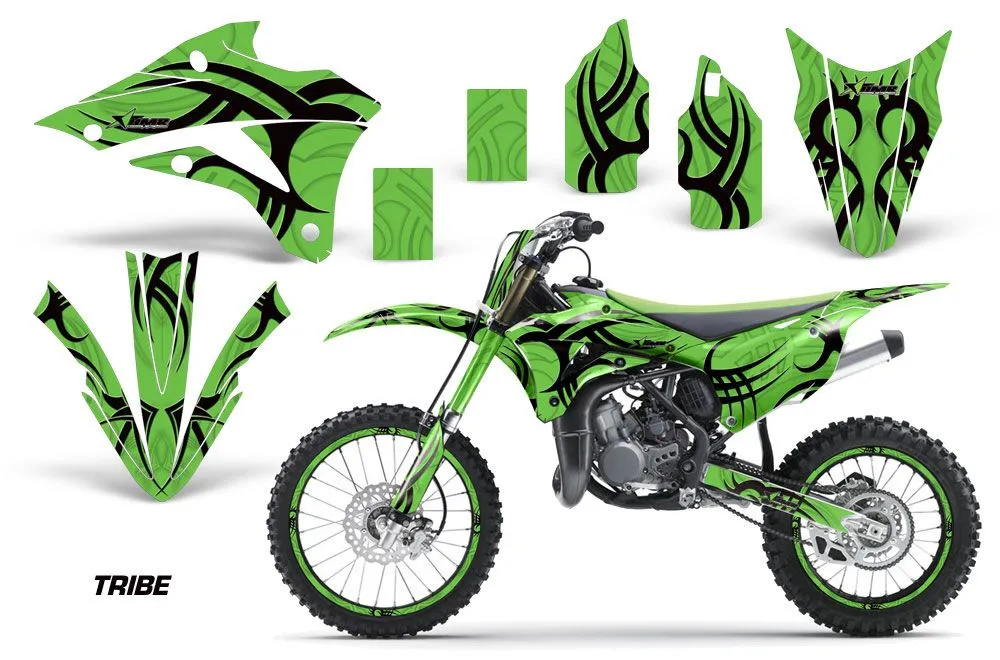 Kawasaki KX85 Dirt Bike Graphic Kit - 2014-2021 Tribe Green