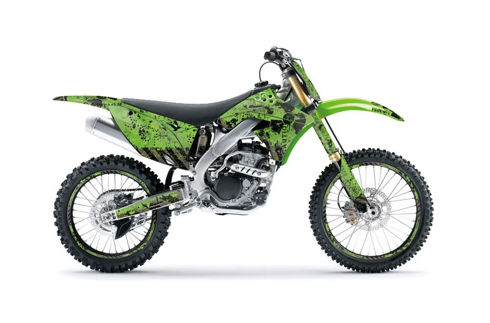 Kawasaki KXF250 Dirt Bike Graphic Kit - 2009-2012 Meltdown Green
