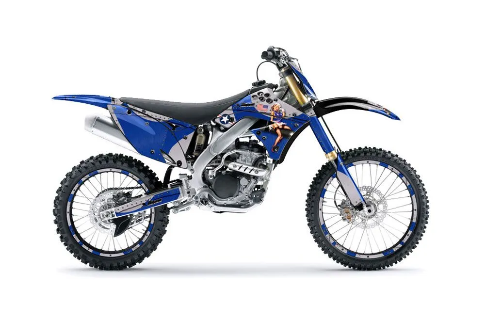 Kawasaki KXF250 Dirt Bike Graphic Kit - 2009-2012 T Bomber Blue