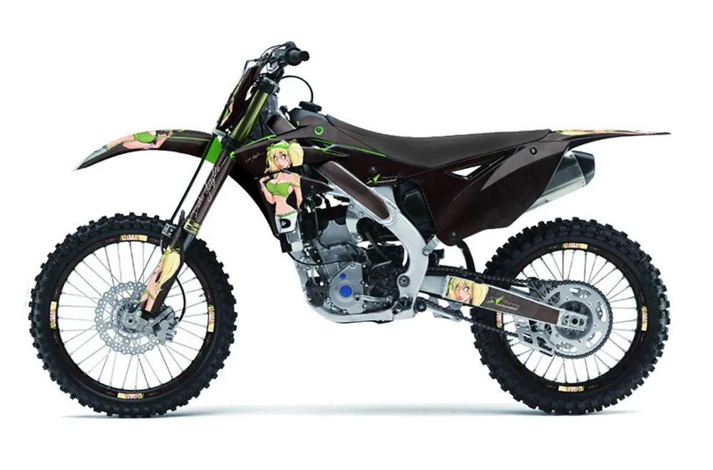Kawasaki KXF250 Dirt Bike Graphic Kit - 2013-2016 Mandy Green