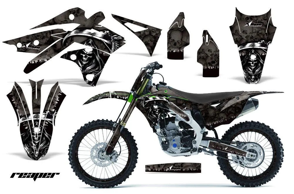 Kawasaki KXF250 Dirt Bike Graphic Kit - 2013-2016 Reaper Black