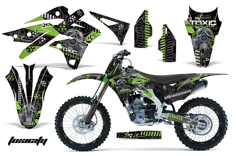 Kawasaki KXF250 Dirt Bike Graphic Kit - 2013-2016 Toxicity Green