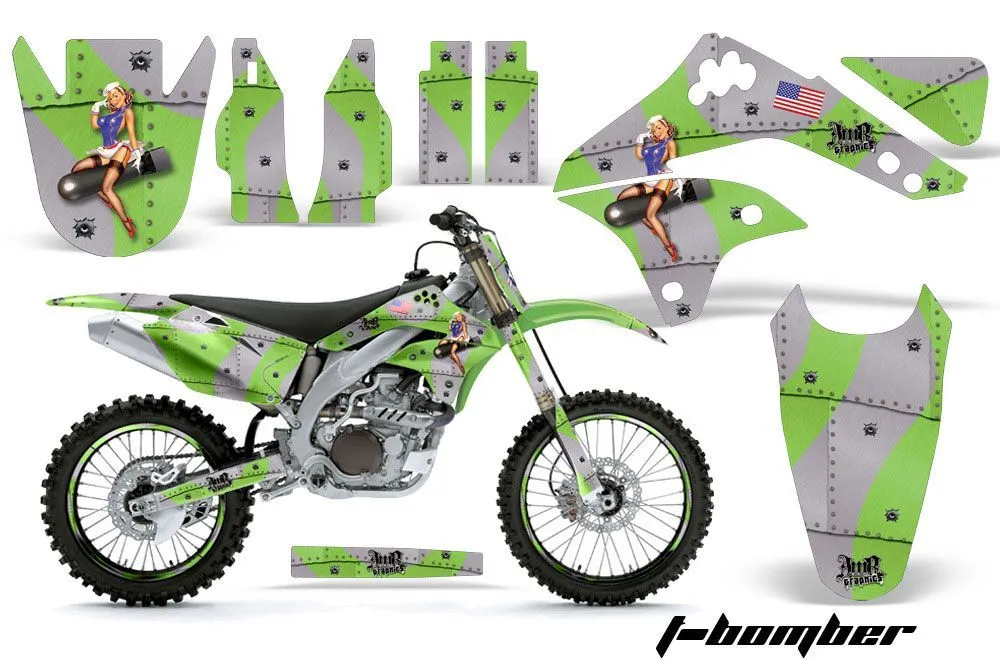 Kawasaki KXF450 Dirt Bike Custom Graphic Kit - 2006-2008