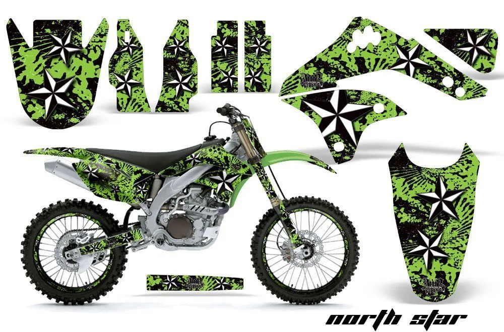 Kawasaki KXF450 Dirt Bike Graphic Kit - 2006-2008 NorthStar - Green