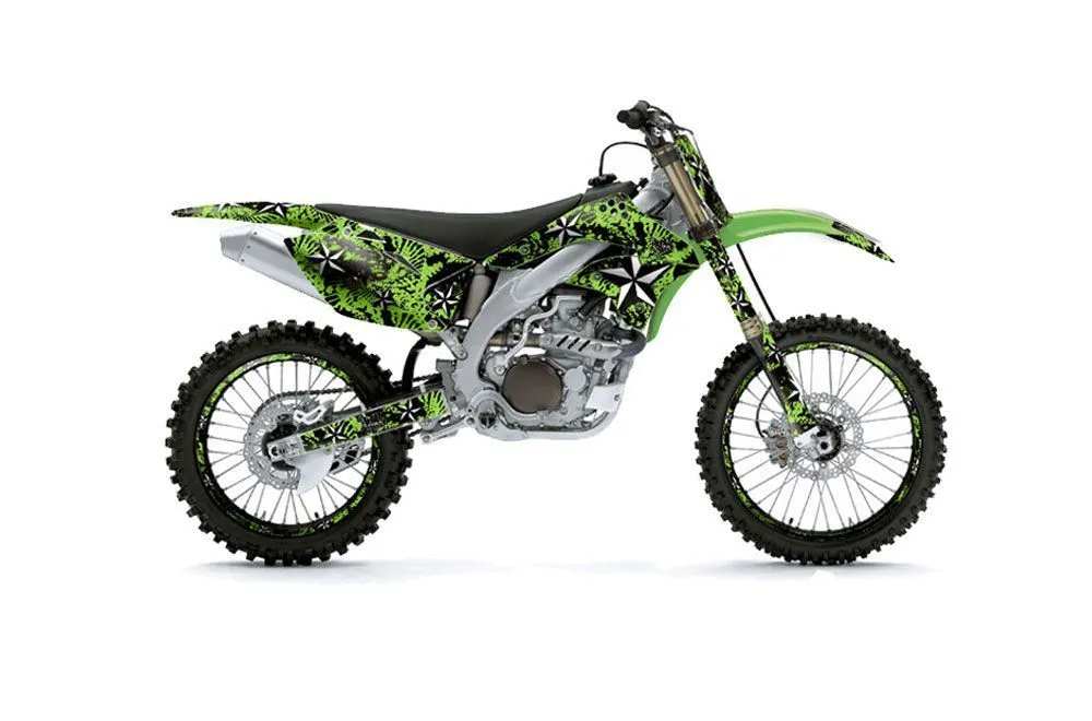 Kawasaki KXF450 Dirt Bike Graphic Kit - 2006-2008 NorthStar - Green
