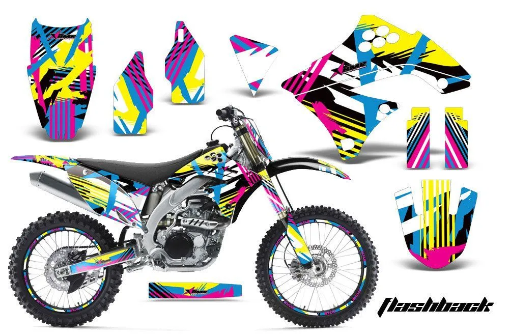 Kawasaki KXF450 Dirt Bike Graphic Kit - 2009-2011 Flashback