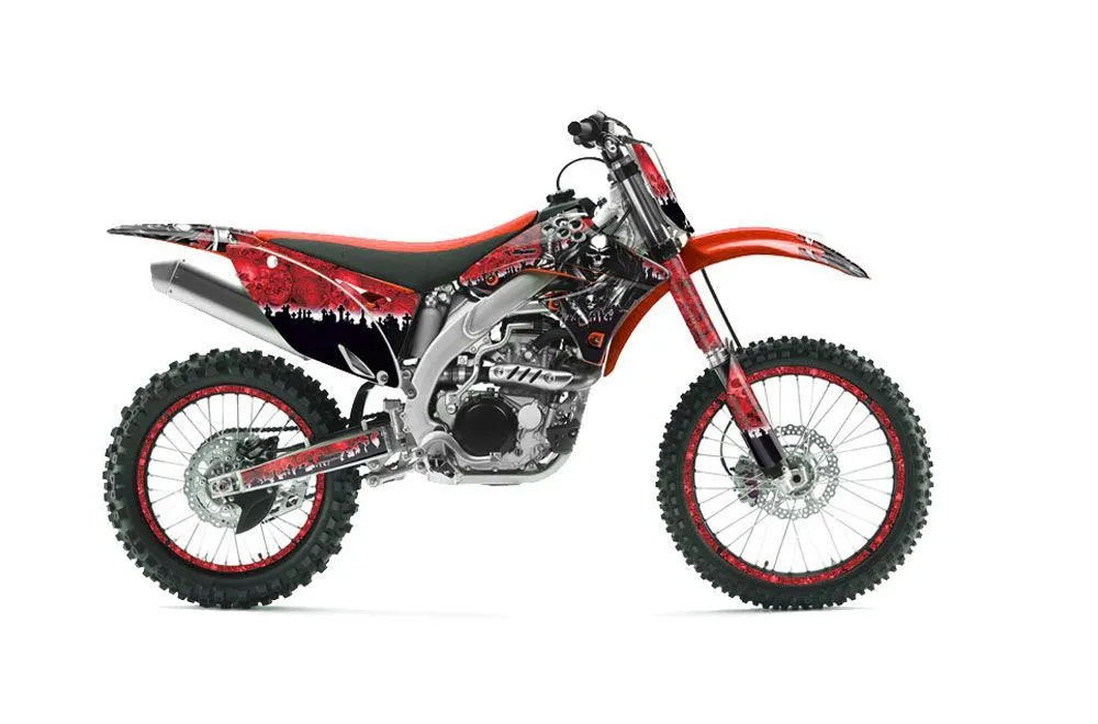Kawasaki KXF450 Dirt Bike Graphic Kit - 2009-2011 Reaper Red