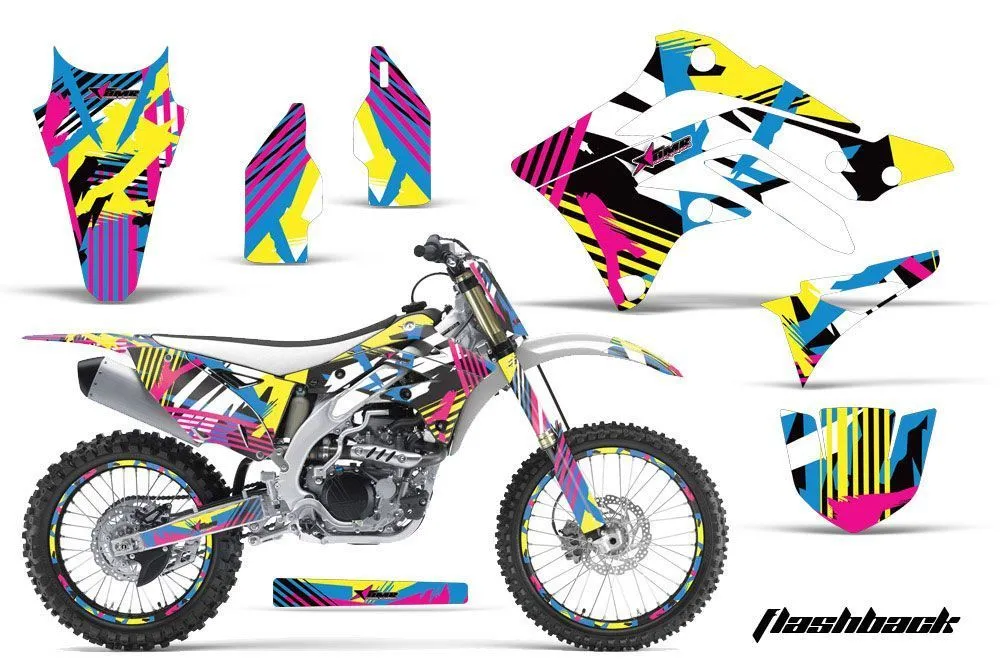 Kawasaki KXF450 Dirt Bike Graphic Kit - 2012-2015 Flashback