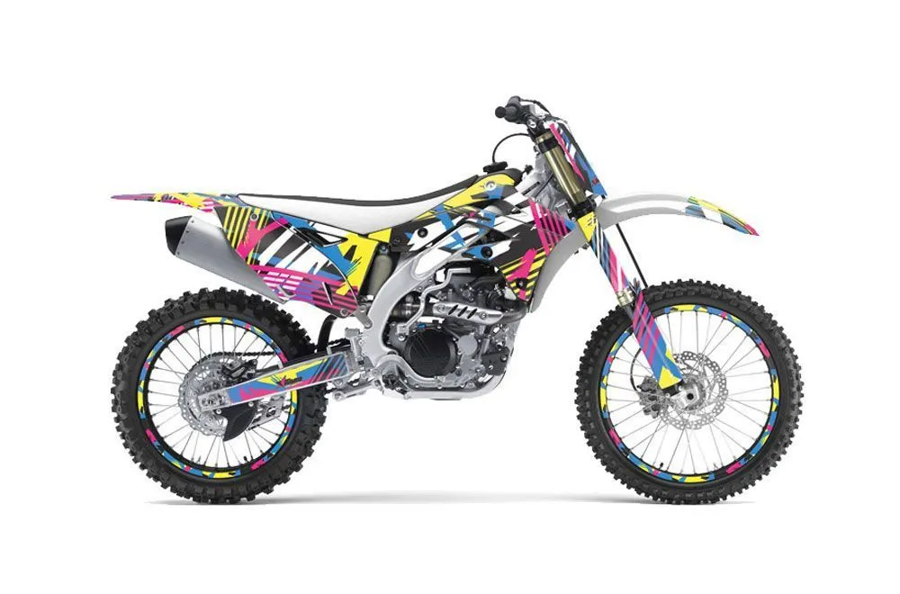 Kawasaki KXF450 Dirt Bike Graphic Kit - 2012-2015 Flashback