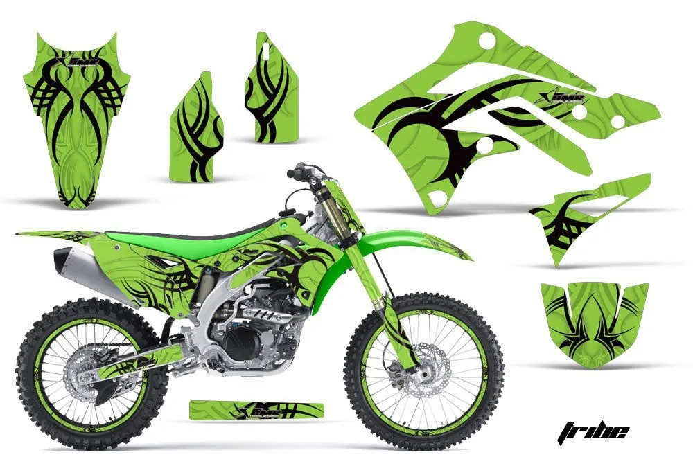 Kawasaki KXF450 Dirt Bike Graphic Kit - 2012-2015 Tribe Green