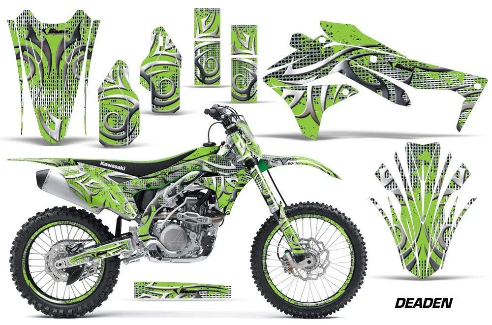 Kawasaki KXF450 Dirt Bike Graphic Kit - 2016 Deaden Green