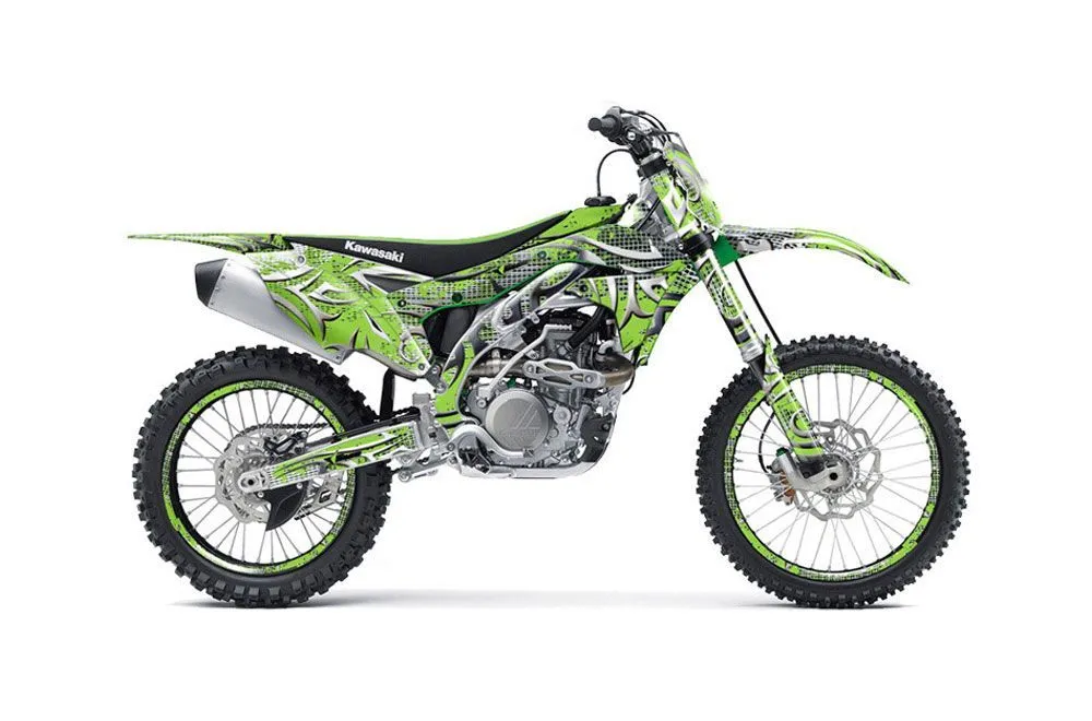 Kawasaki KXF450 Dirt Bike Graphic Kit - 2016 Deaden Green