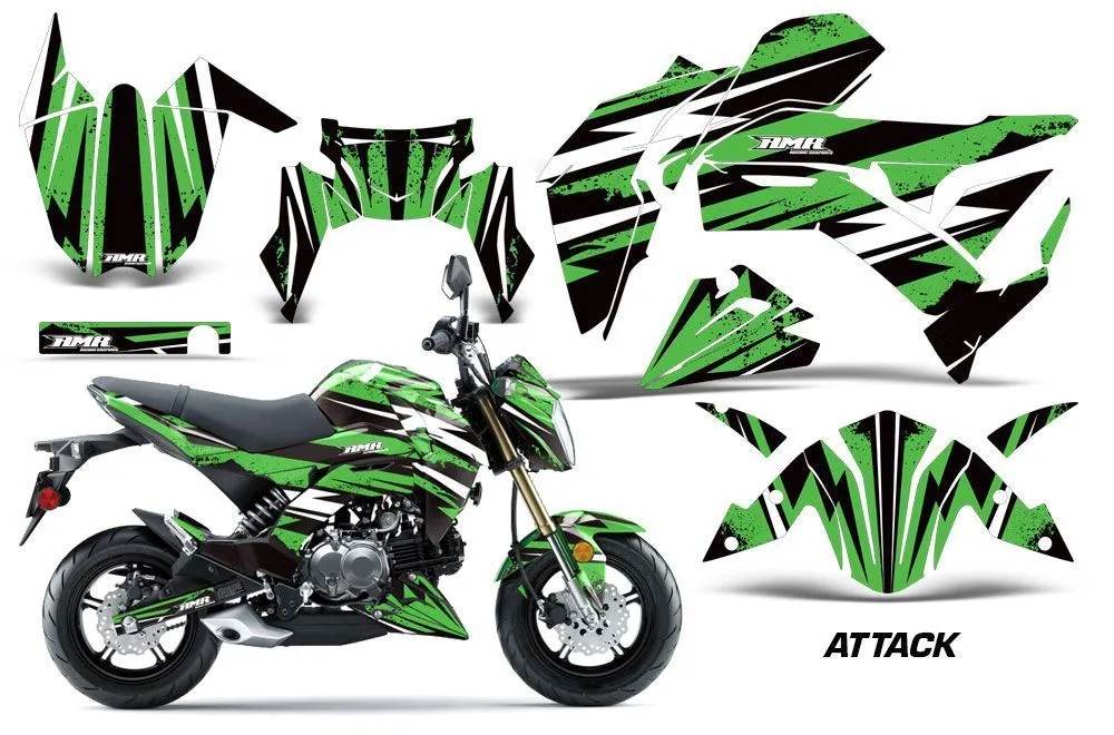 Kawasaki Z125 Pro Dirt Bike Custom Graphic Kit - 2017-2024