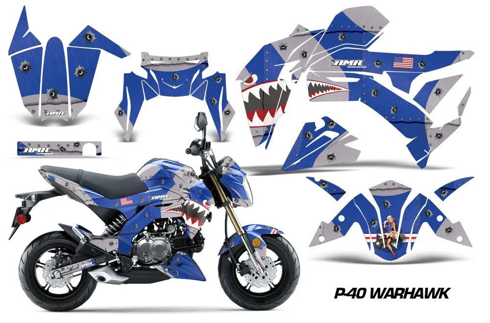 Kawasaki Z125 Pro Dirt Bike Custom Graphic Kit - 2017-2024