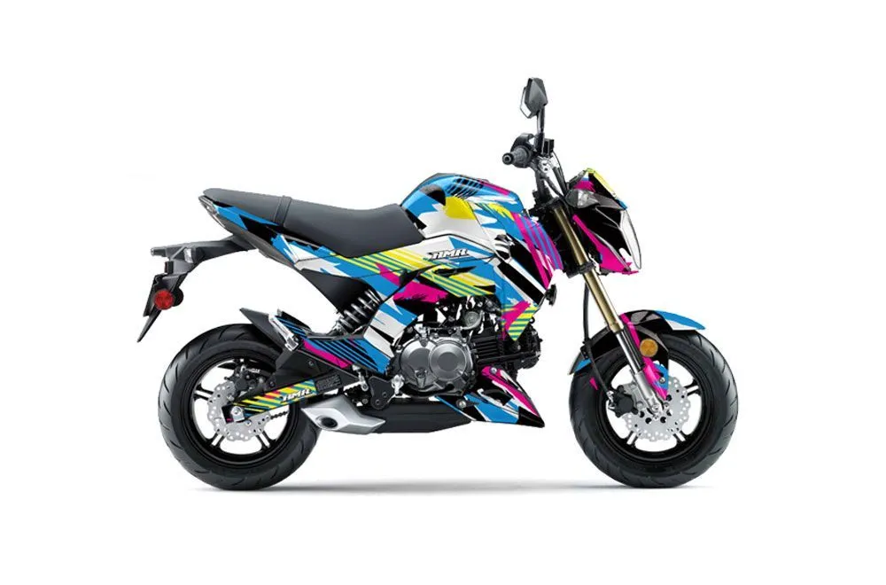 Kawasaki Z125 Pro Dirt Bike Graphic Kit - 2017-2024 Flashback