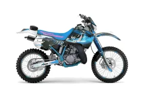 Kawasaki KDX200 Dirt Bike Graphic Kit - 1989-1994 Carbon X Blue