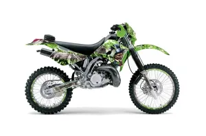 Kawasaki KDX200 Dirt Bike Graphic Kit - 1995-2006 Mad Hatter Green