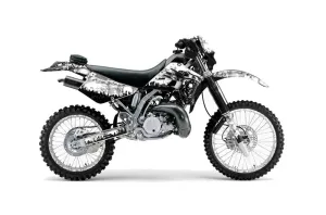 Kawasaki KDX200 Dirt Bike Graphic Kit - 1995-2006 Reaper White