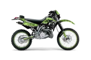 Kawasaki KDX220 Dirt Bike Graphic Kit - 1997-2005 Reaper Green