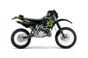 Kawasaki KDX220 Dirt Bike Graphic Kit - 1997-2005 Silver Star - Reloaded Green