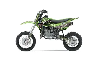 Kawasaki KLX110 Dirt Bike Graphic Kit - 2002-2009 Mad Hatter Green