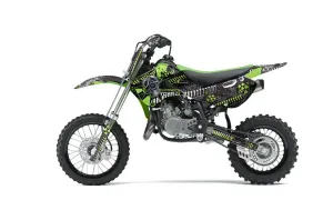 Kawasaki KLX110 Dirt Bike Graphic Kit - 2002-2009 Toxicity Green